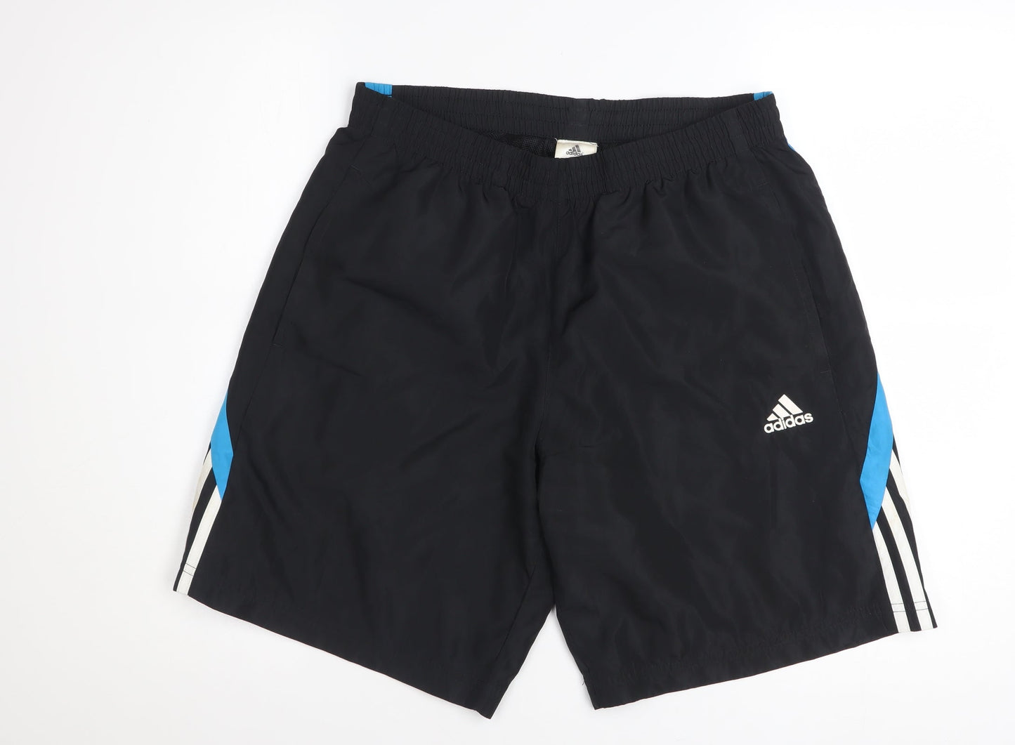 Adidas Men's Black Athletic Sports Shorts Size M Elastic Waist