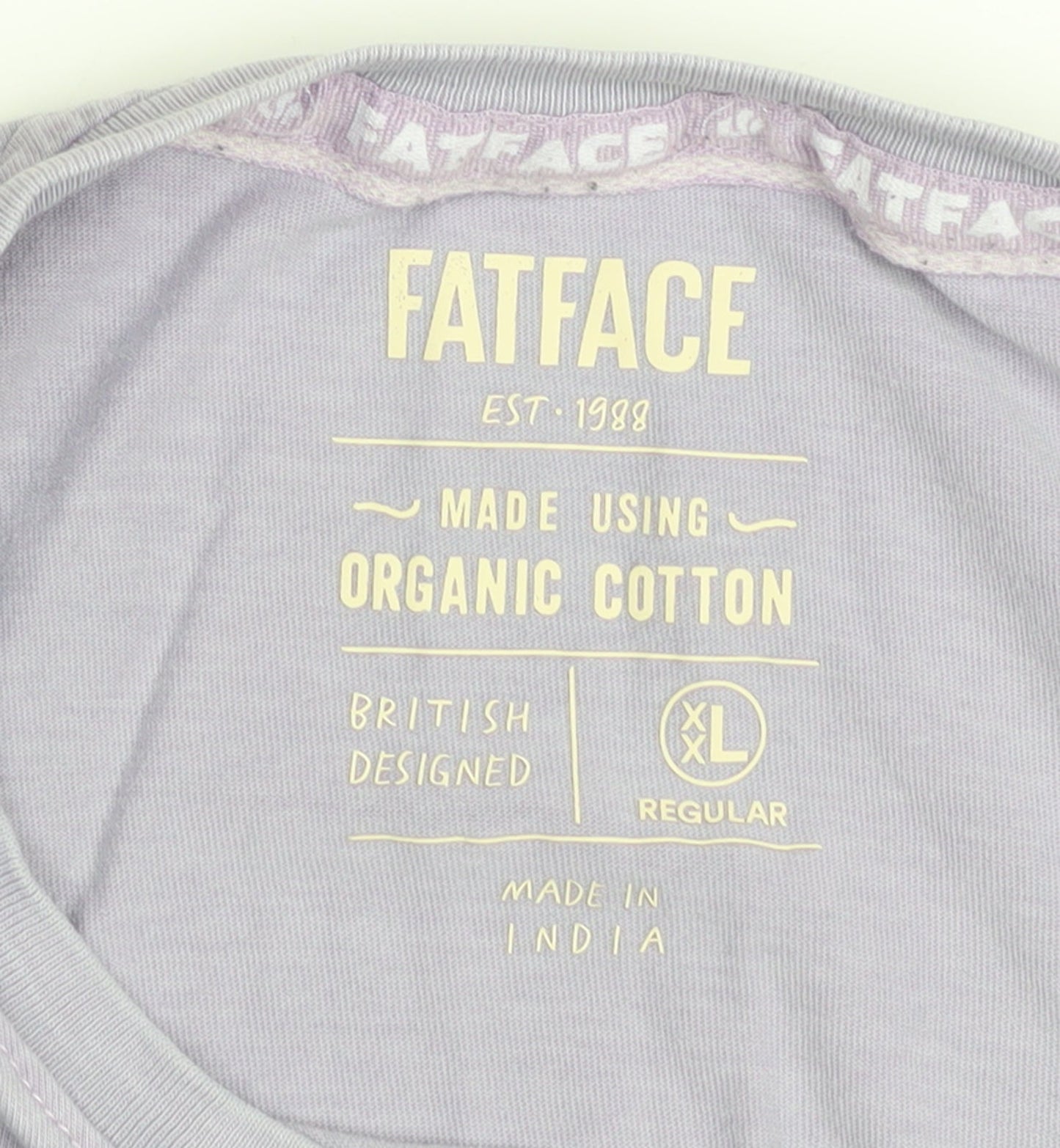 FatFace Men's Purple Organic Cotton XL Regular Fit T-Shirt
