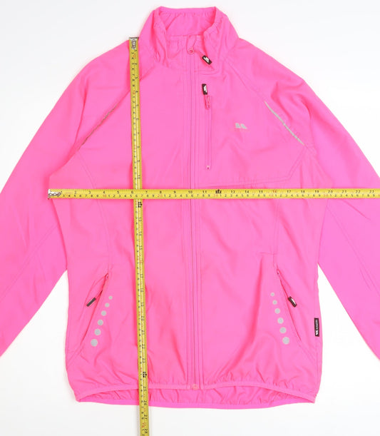 Trespass Womens Pink Windbreaker Jacket M Reflective Lightweight Outdoor