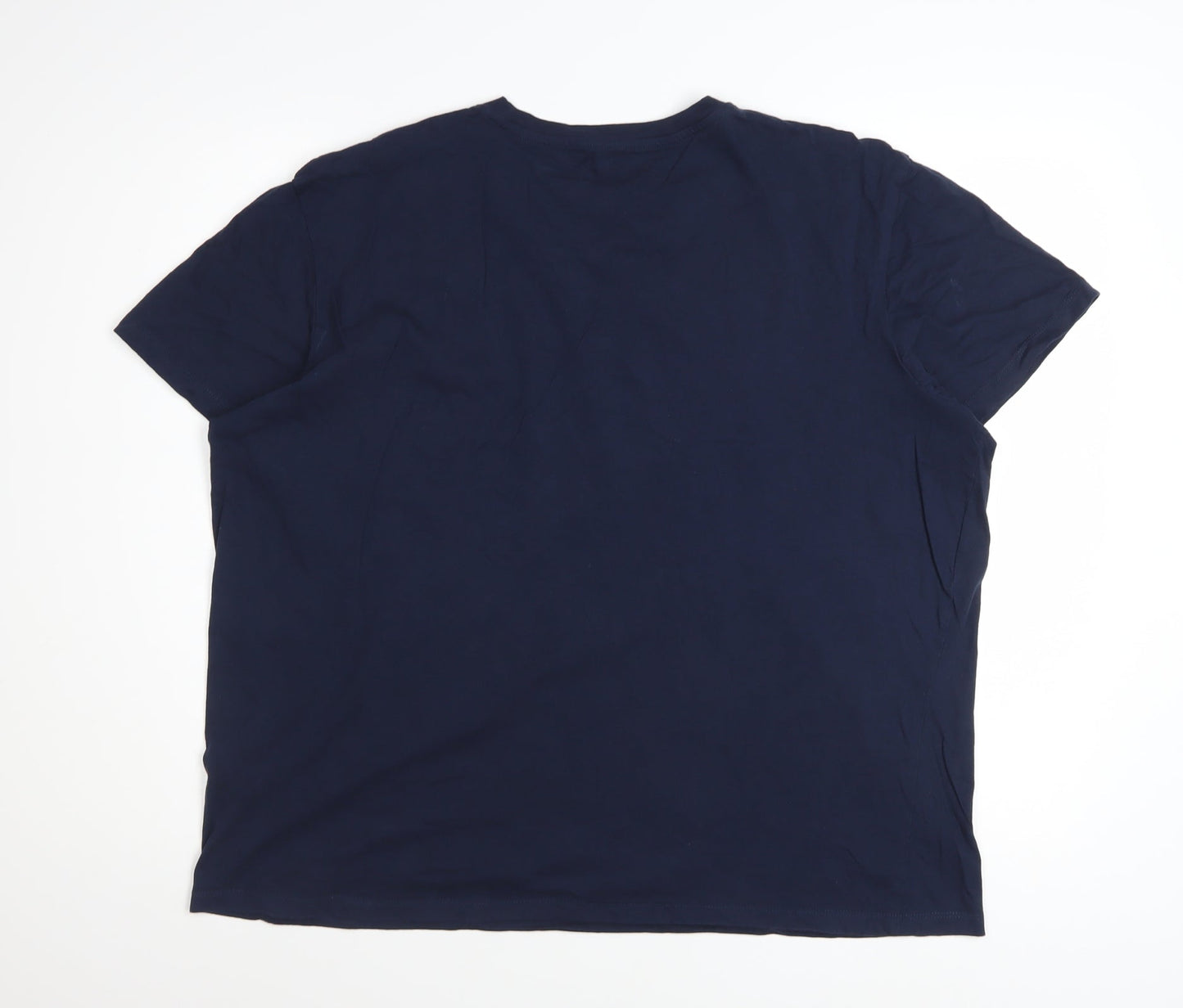 Jack & Jones Men's Blue XXL Cotton Crew Neck Graphic T-Shirt