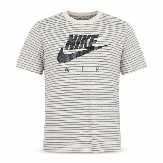 Nike Mens Beige Stripe Short Sleeve Crew Neck Air T-Shirt Medium
