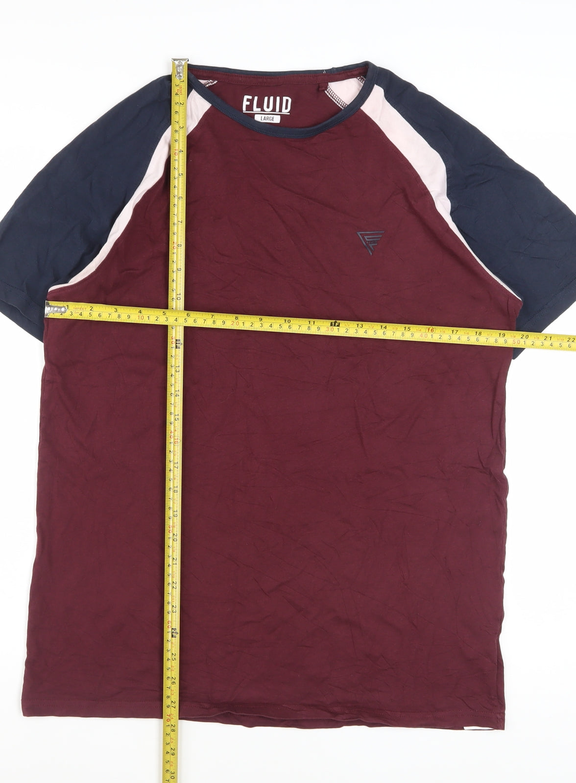 Fluid Men's Multicoloured Crew Neck Cotton T-Shirt Size L
