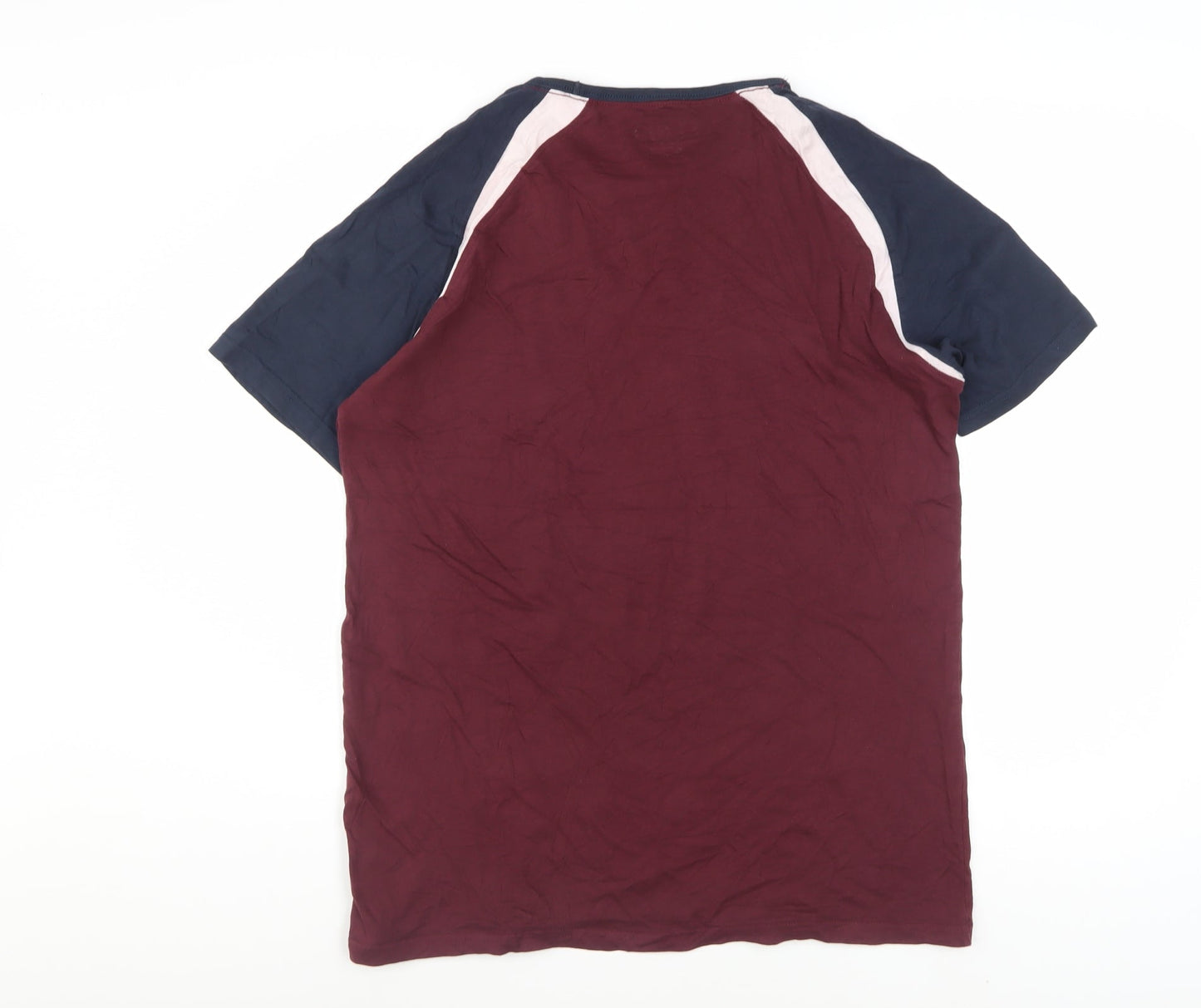 Fluid Men's Multicoloured Crew Neck Cotton T-Shirt Size L