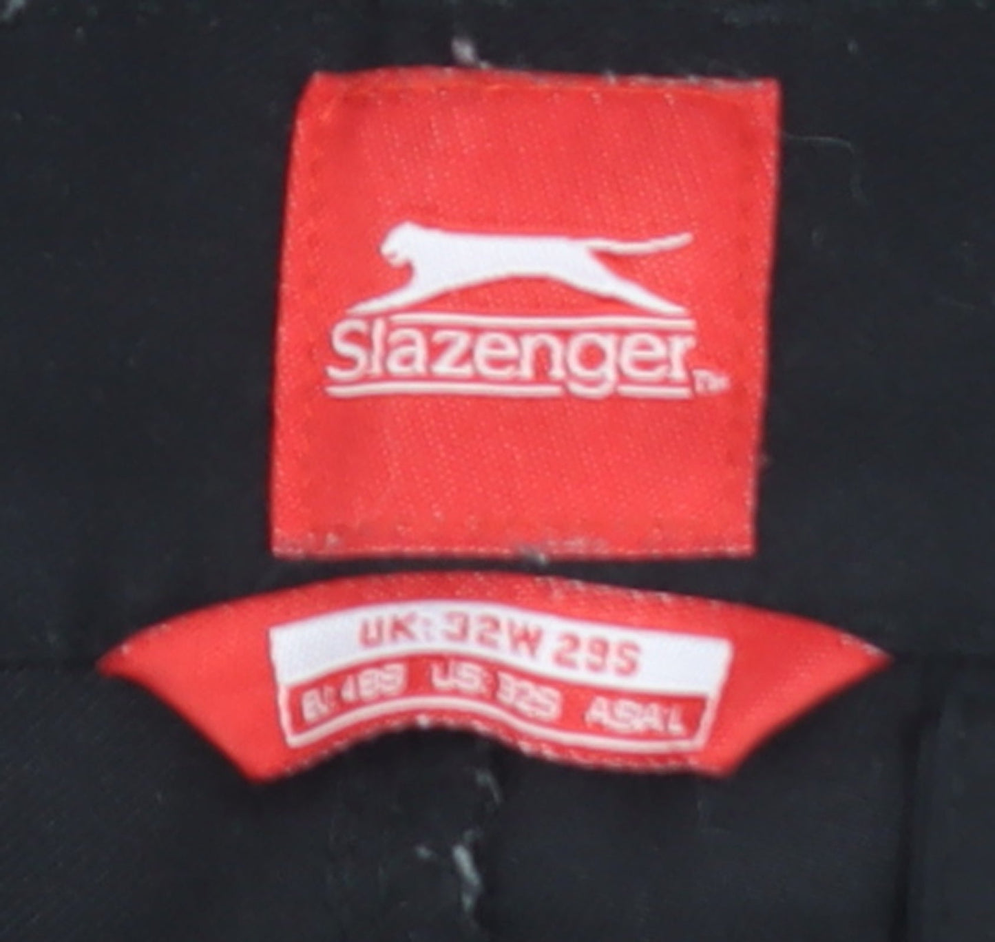 Slazenger Womens Black 32W Polyester Chino Trousers