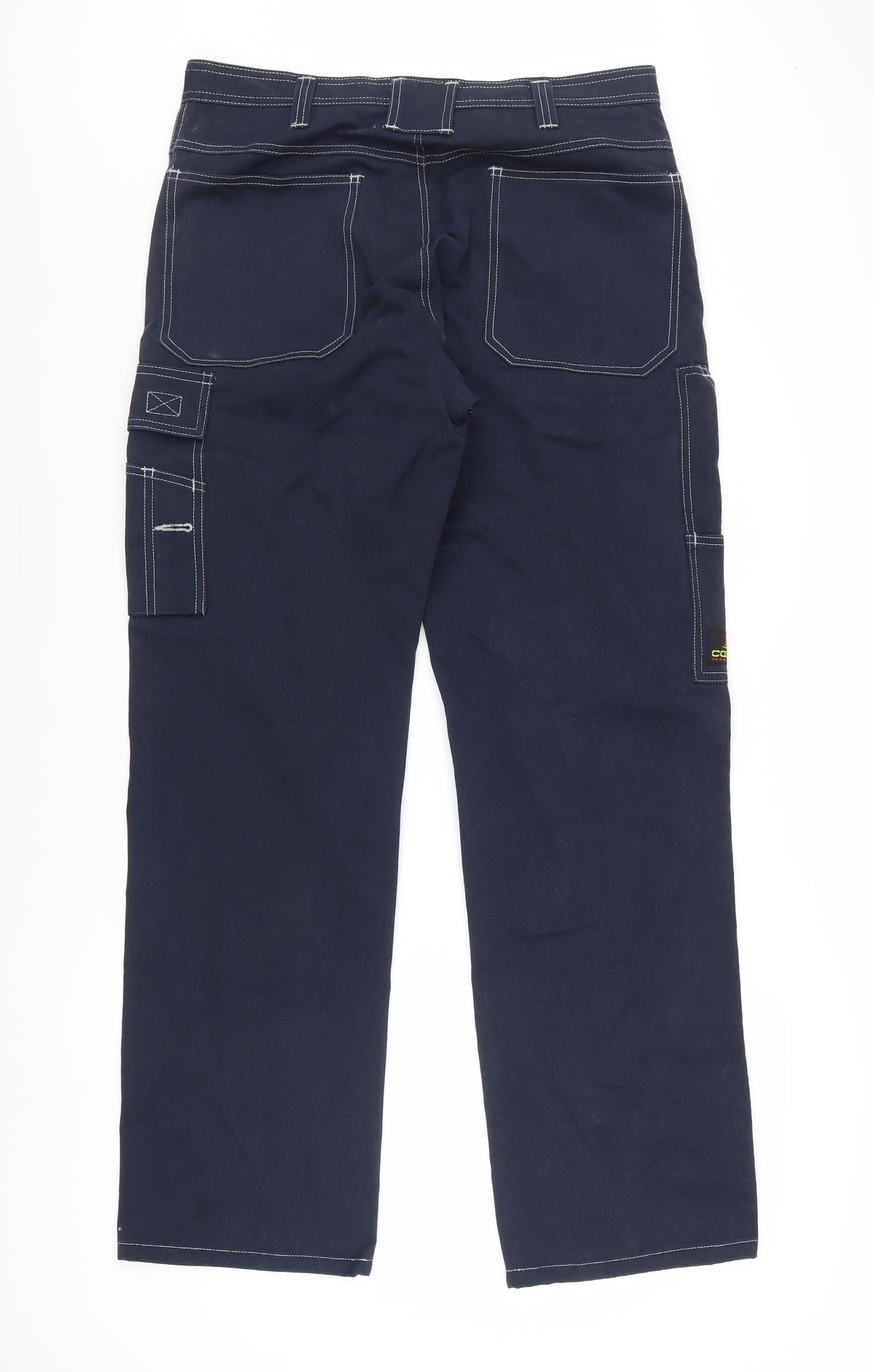 Tranemo Workwear Navy Mens Cargo Flame Resistant Trousers Size 36