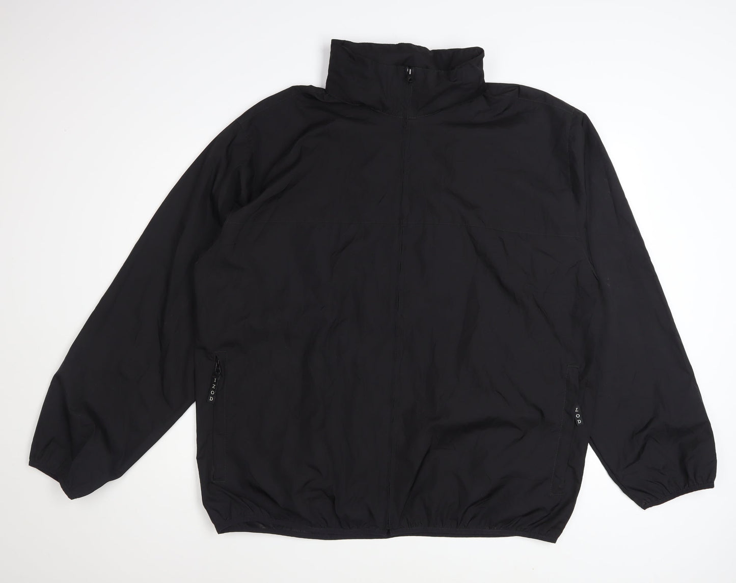 IZOD Men's Black XL Full Zip Windproof Lightweight Jacket