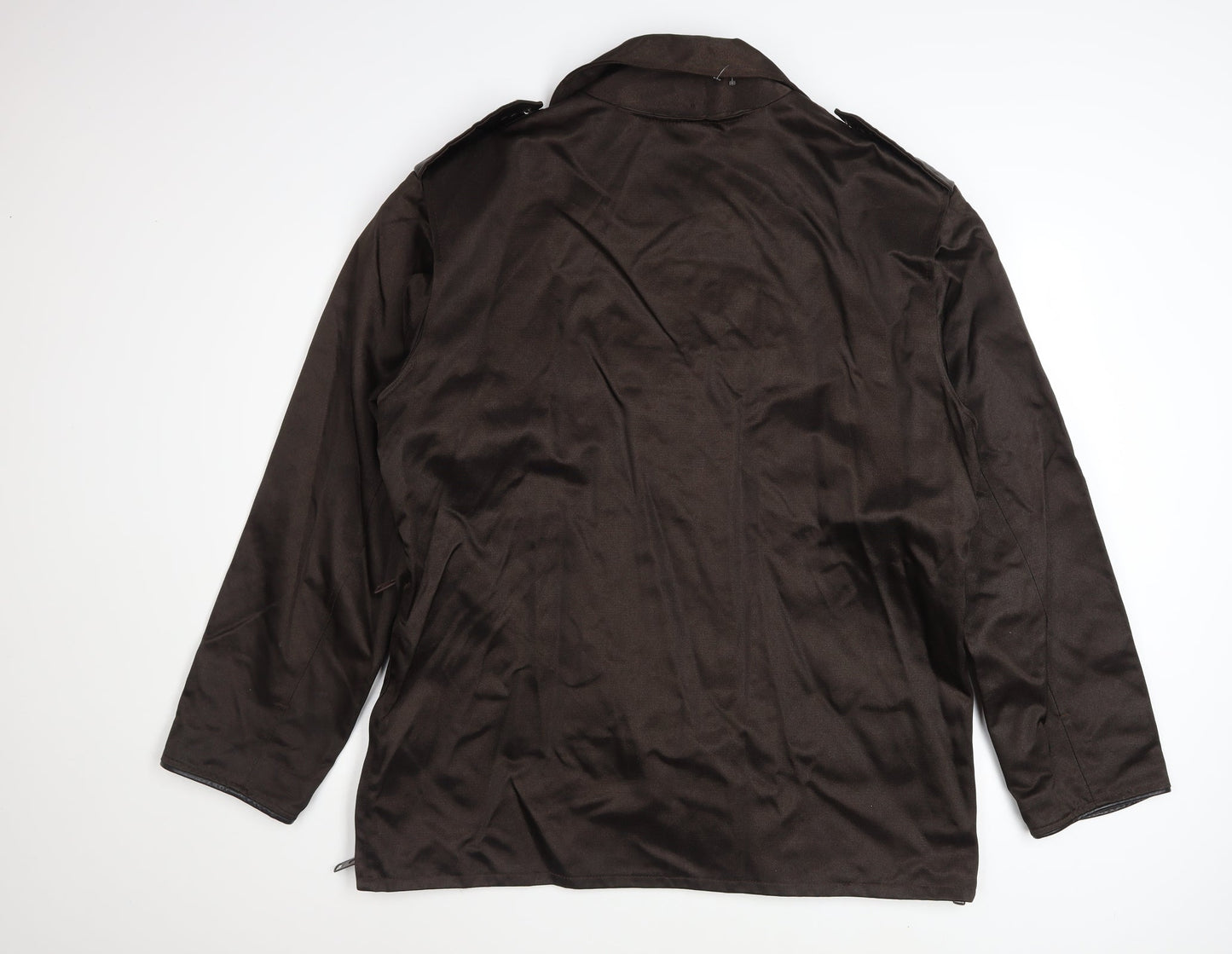 Evin Industries Men's Brown Military Style Polyester Jacket Size 46