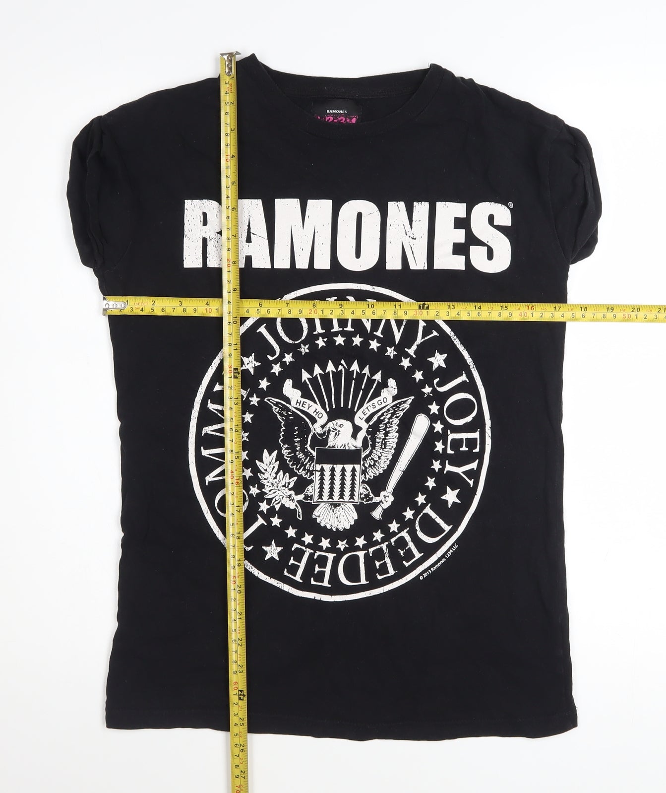 Ramones Women's Black Slim Fit Graphic T-Shirt Size 6