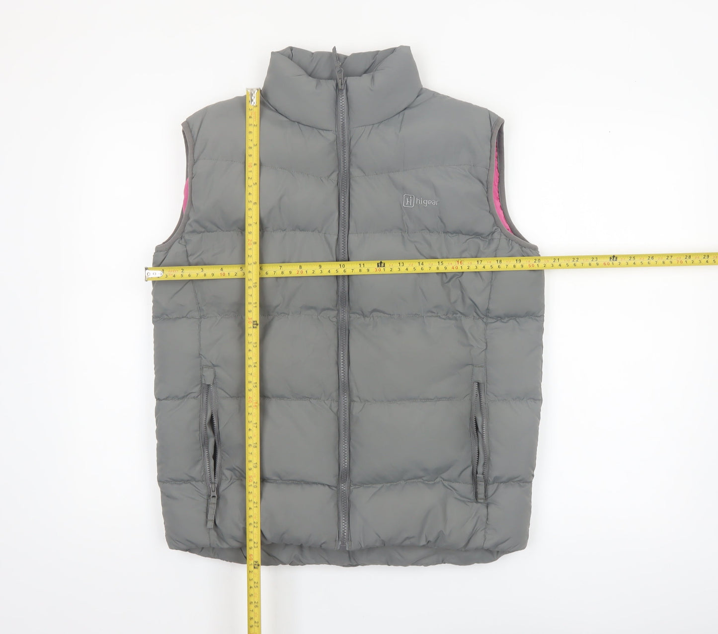 Hi Gear Women Grey Puffer Waistcoat Size 10 Insulated Outdoor Vest