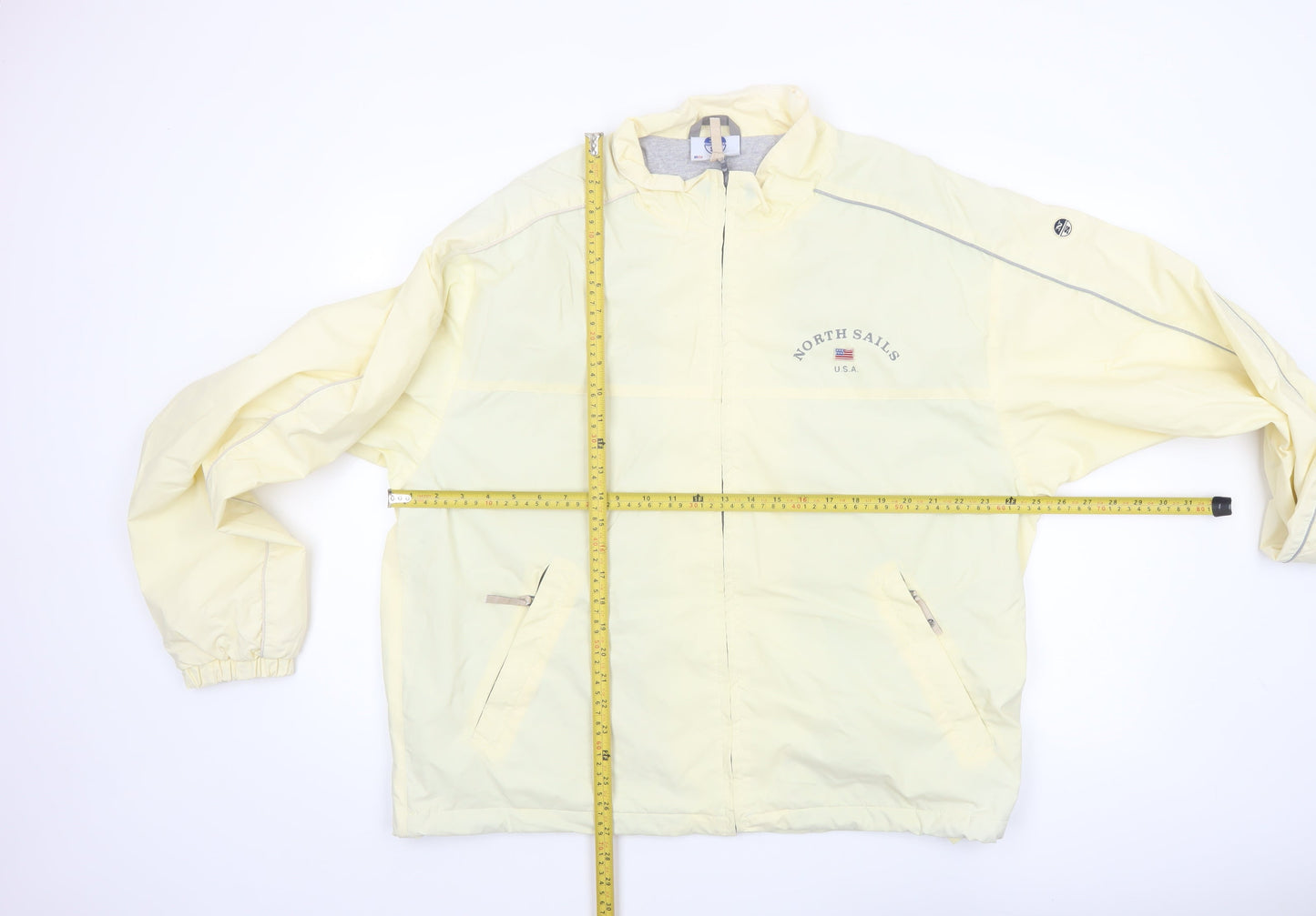 North Sails Men's Yellow XL Windbreaker Jacket Lightweight Casual
