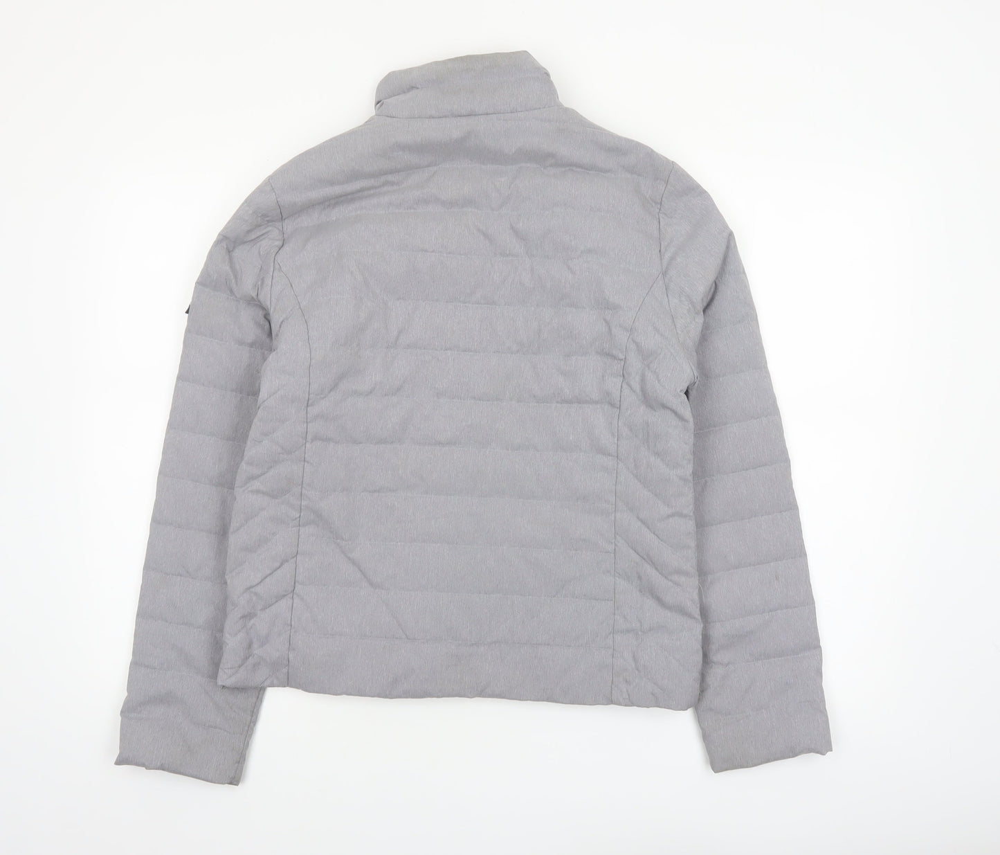 Jack Wills Womens Grey Puffer Jacket Size 12 Regular Fit