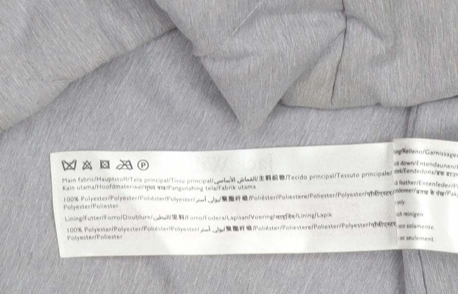 Jack Wills Womens Grey Puffer Jacket Size 12 Regular Fit