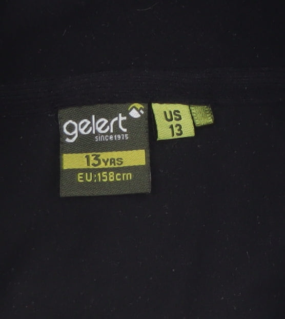 Gelert Boys Black Fleece 1/2 Zip Sweatshirt Size 13 Years 158cm