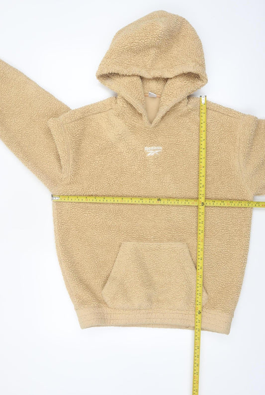 Reebok Men's Beige Fleece Pullover Hoodie Size S
