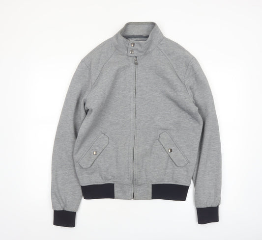 Zara Man Grey Bomber Jacket Men's L 42in Polyester Cotton