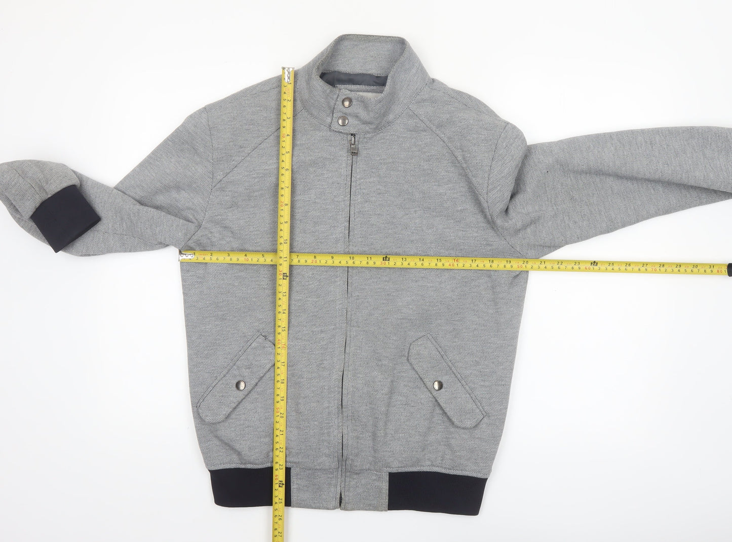 Zara Man Grey Bomber Jacket Men's L 42in Polyester Cotton