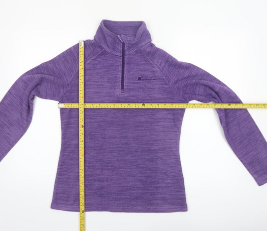 Mountain Warehouse Women Purple Size 10 1/2 Zip Fleece Pullover Sweatshirt