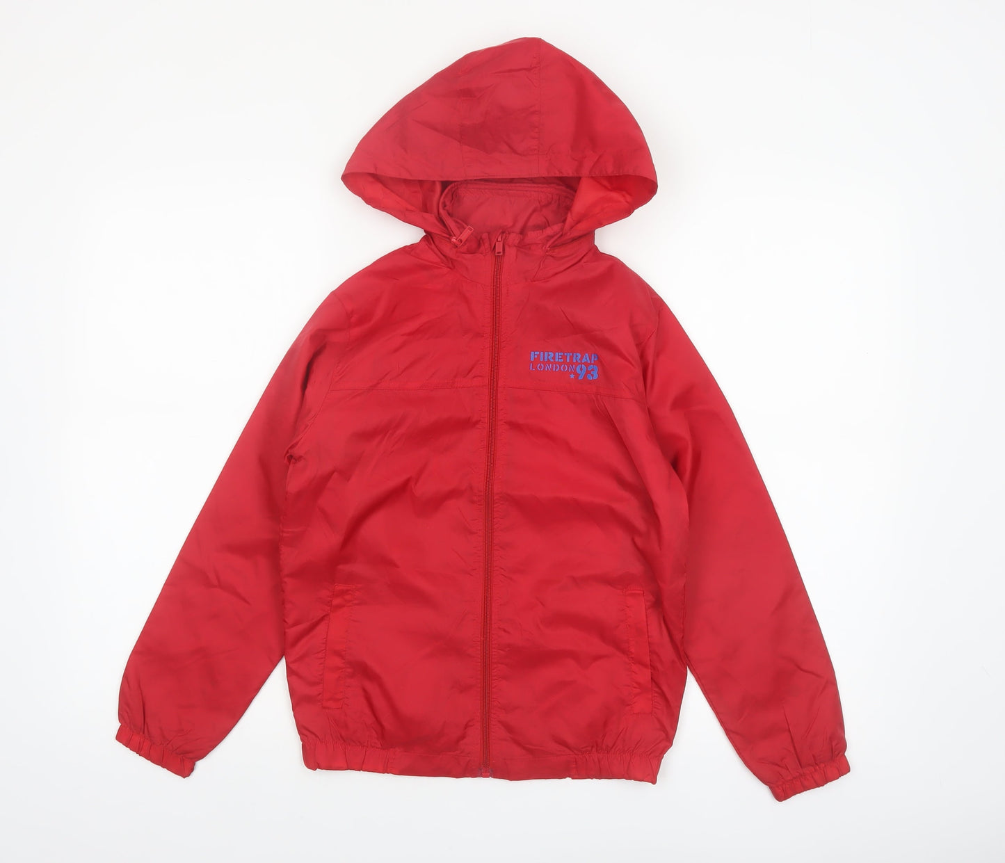 Firetrap Boys Red Hooded Full Zip Windbreaker Jacket 10-11 Years