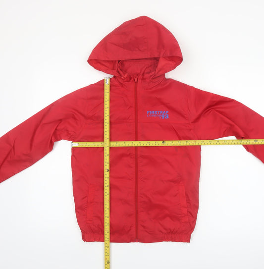 Firetrap Boys Red Hooded Full Zip Windbreaker Jacket 10-11 Years