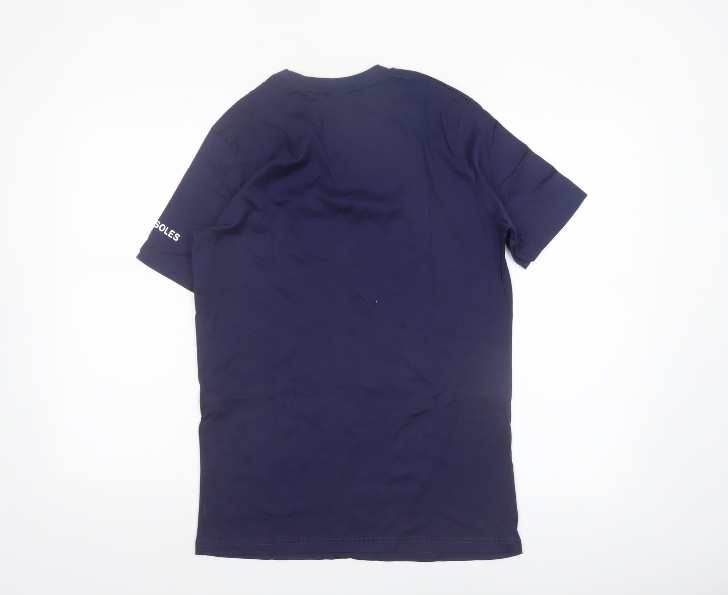 Lost Soles Men's Navy Space Graphic Cotton T-Shirt Size M