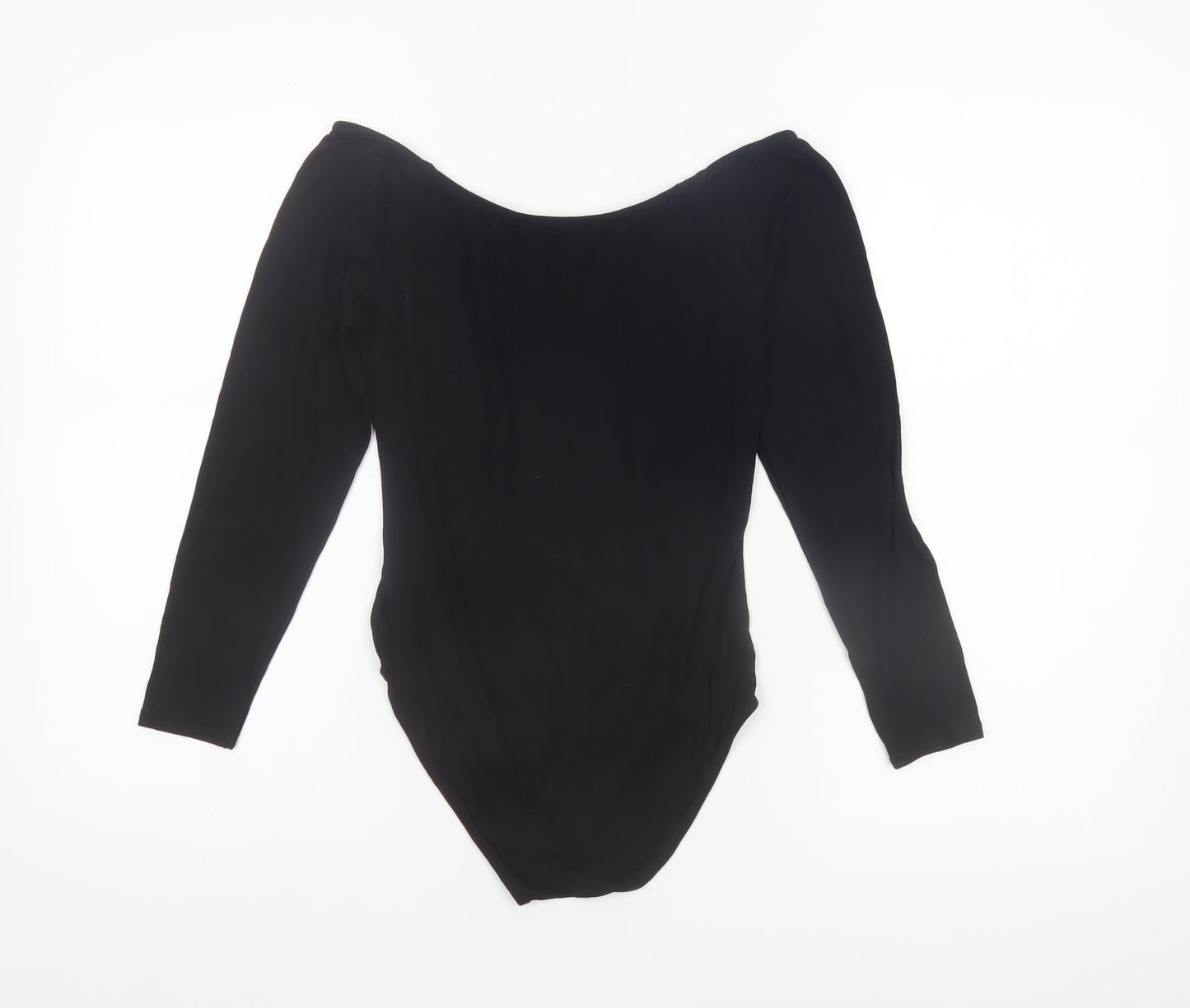 Missguided Women’s Black Off Shoulder Long Sleeve Bodysuit UK 10