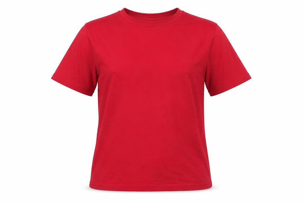 Urban Threads Women's Red Basic Cotton Short Sleeve T-Shirt Size S