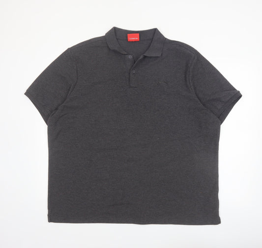 Slazenger Men's Grey 4XL Regular Fit Polo Shirt