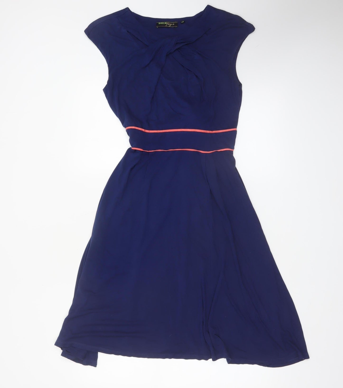 Doll & Frog Women's Blue Fit & Flare Sleeveless Dress Size 10
