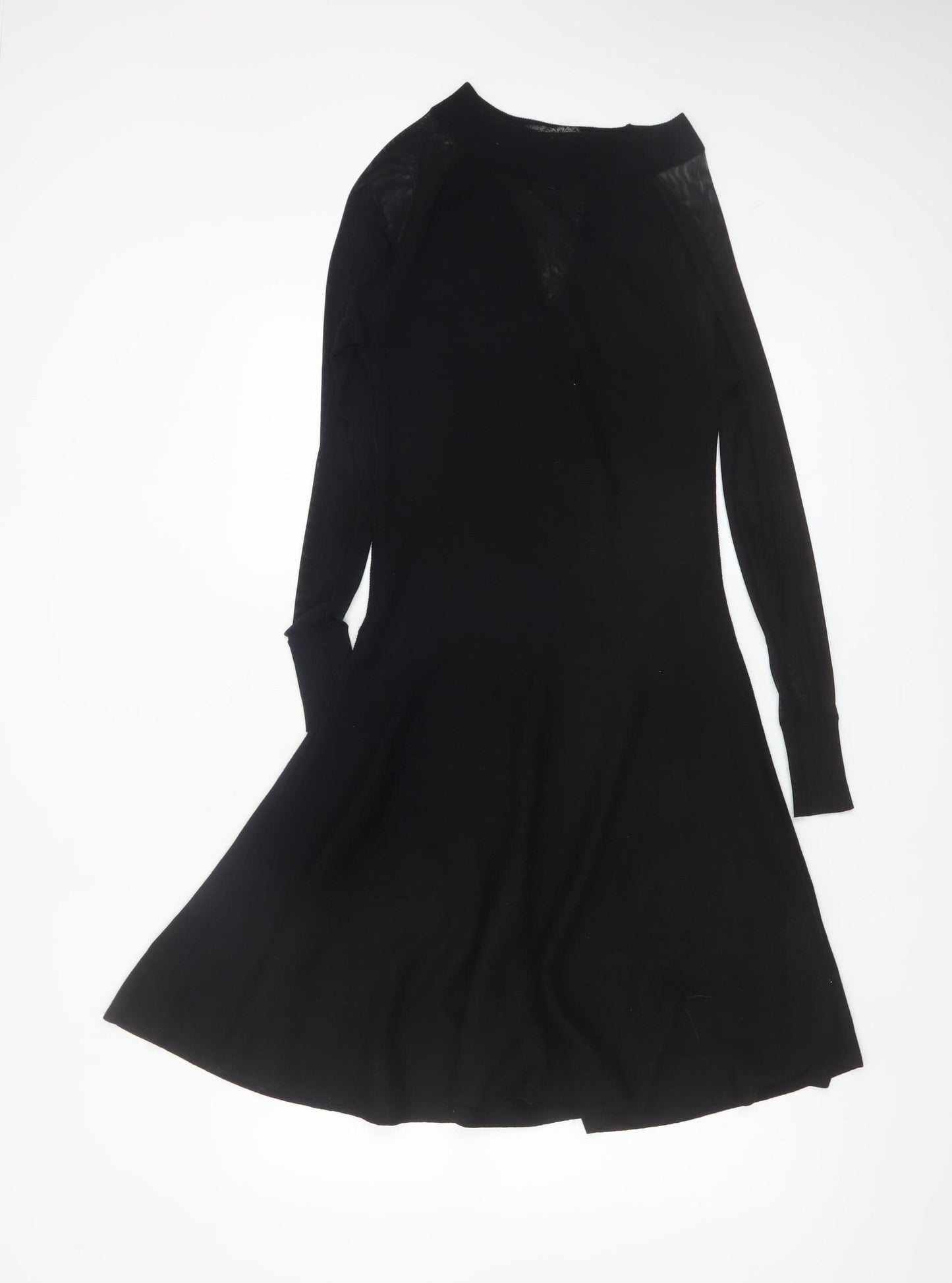 QED London Women's Black A-Line Knit Dress Size S