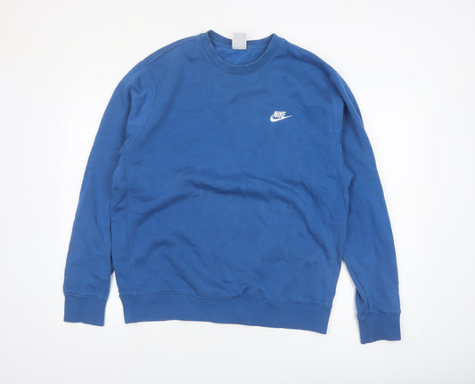 Nike Men's Blue Crew Neck Pullover Sweatshirt Size L