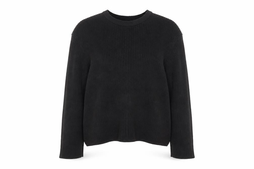Pull&Bear Women’s Black Chunky Knit Pullover Jumper Size S