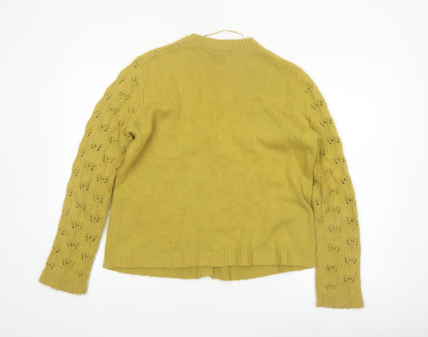 Seasalt Cornwall Women’s Green Cardigan UK 14 V-Neck Knit Jumper