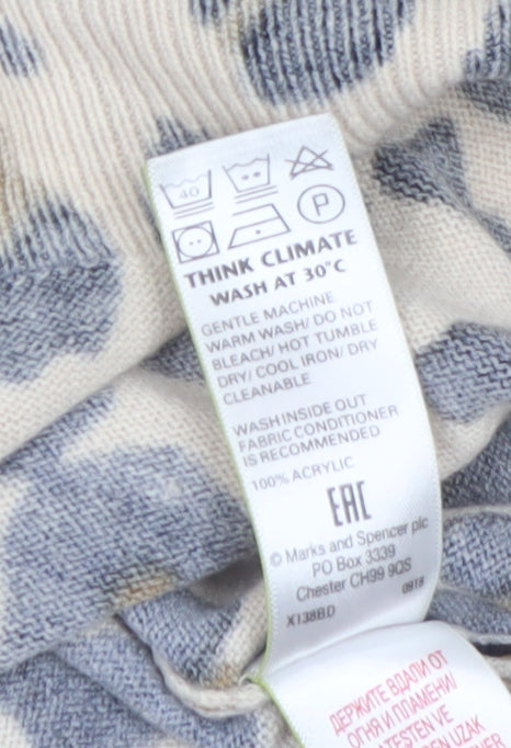 Marks and Spencer Women’s Beige Leopard Print Pullover Jumper Size 22