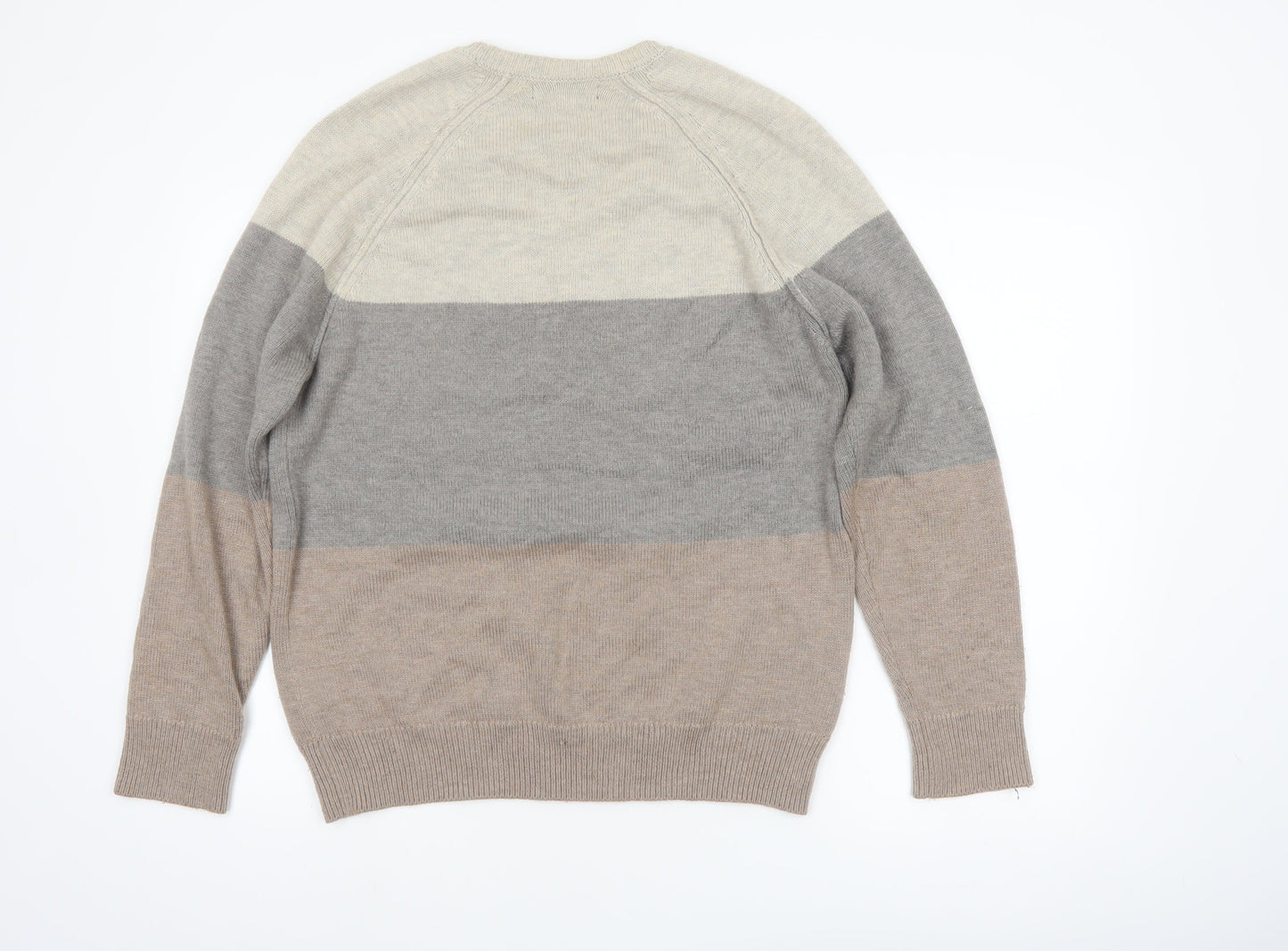 Marks and Spencer Mens Multicoloured Wool Alpaca Crew Neck Jumper Size M