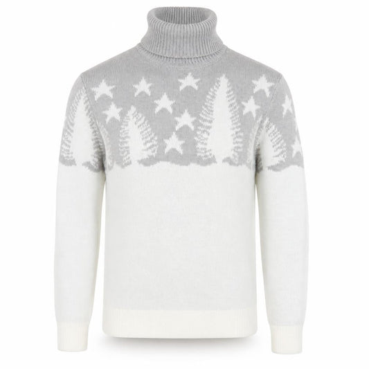 boohooMAN Men’s Grey Roll Neck Christmas Jumper Size S
