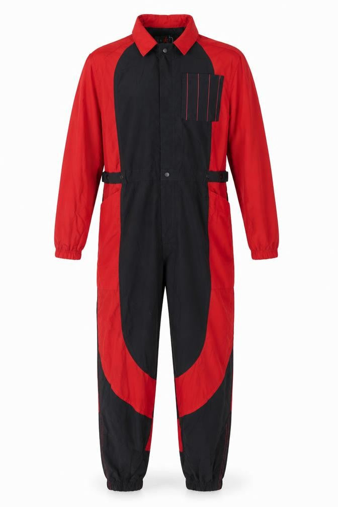 Jordan Mens Black Red XL 90s Colourblock Track Pants