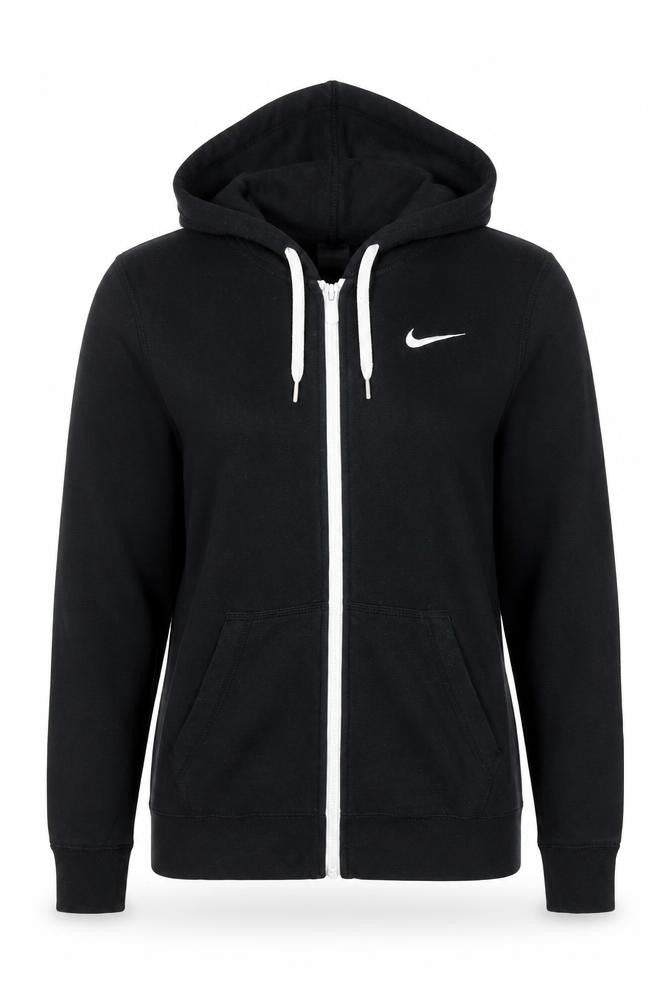 Nike Women’s Black Full Zip Hoodie Size S Relaxed Fit Cotton Blend