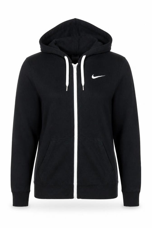 Nike Women’s Black Full Zip Hoodie Size S Relaxed Fit Cotton Blend