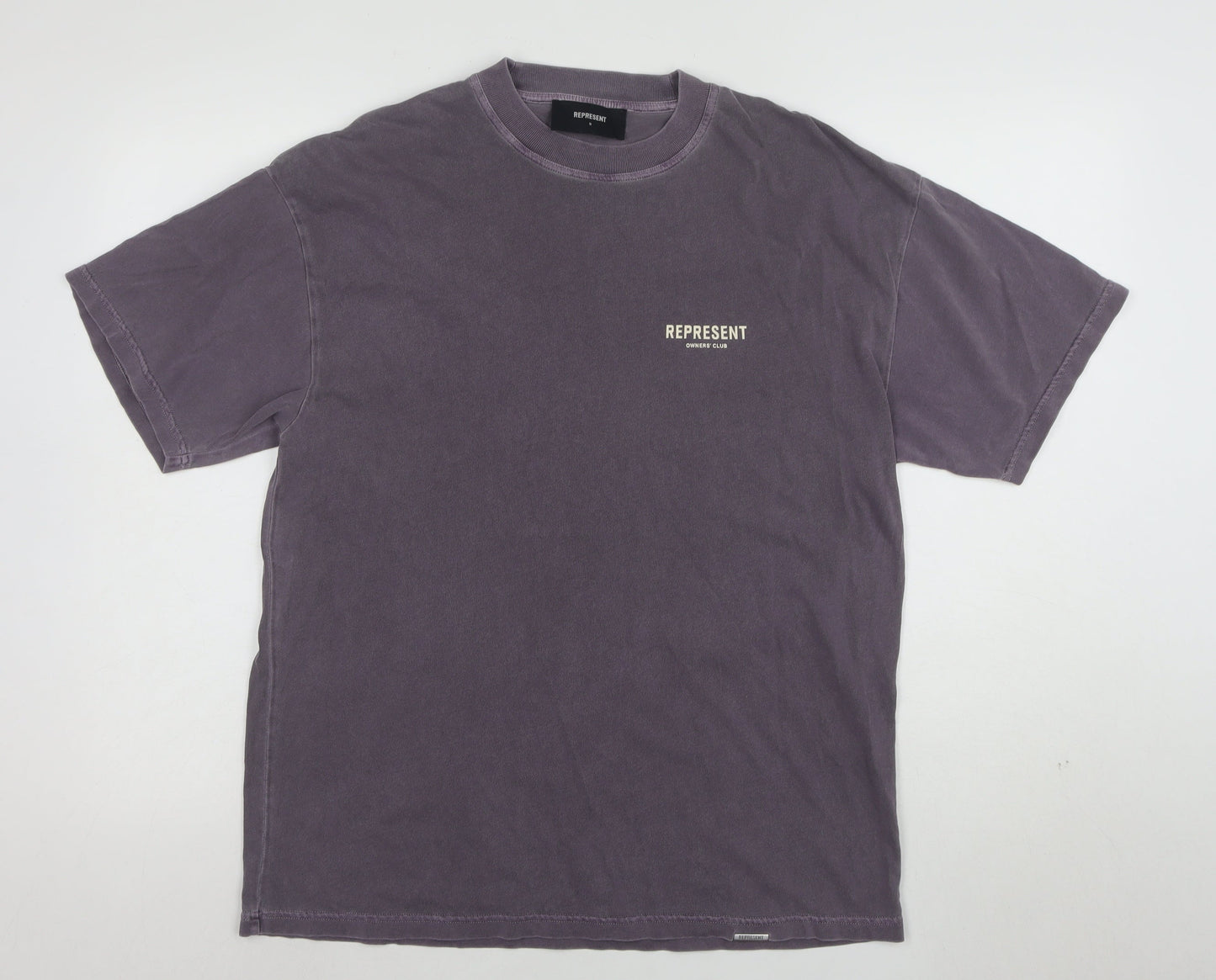 Represent Men's Purple Graphic Cotton T-Shirt Size S