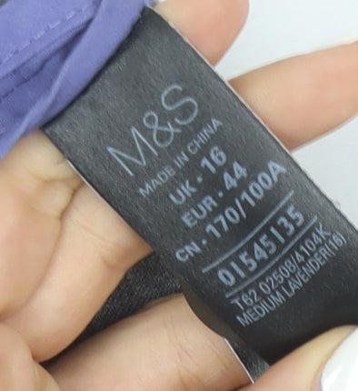 Marks and Spencer Per Una Women Purple Hooded Anorak Jacket Size 16