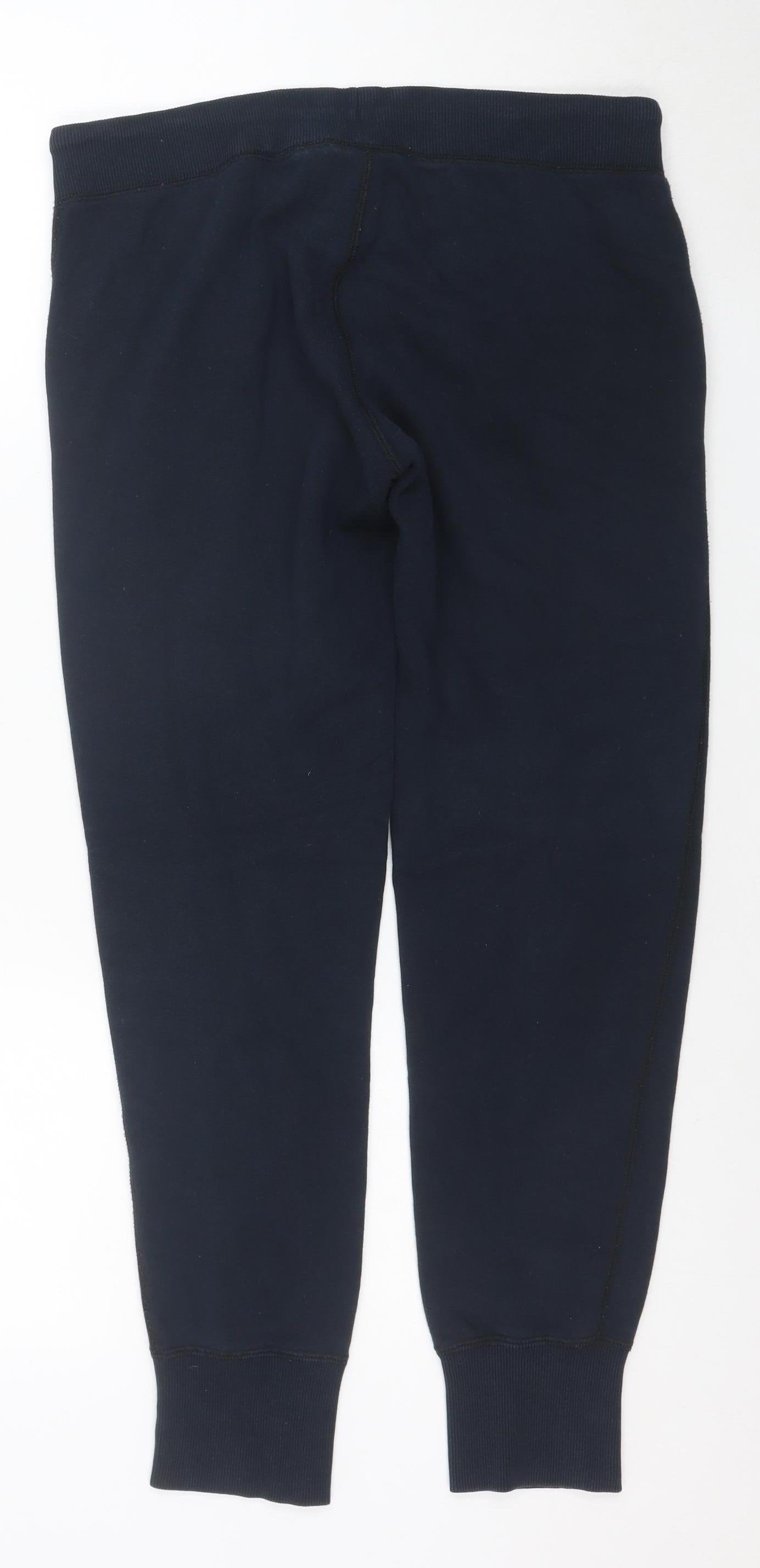 Converse Men Black M Jogger Sweatpants Cotton Blend Drawstring