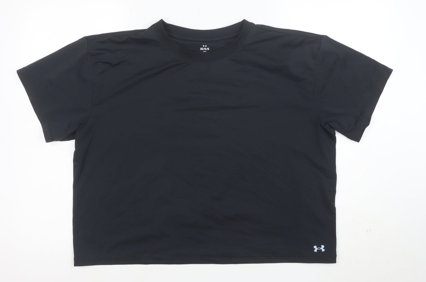 Under Armour Women's Black L Loose Fit Short Sleeve T-Shirt