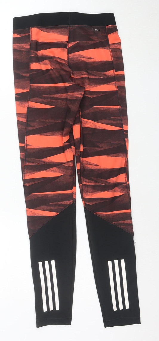 adidas Teens Orange Climalite Leggings L Sportswear Gym Pants