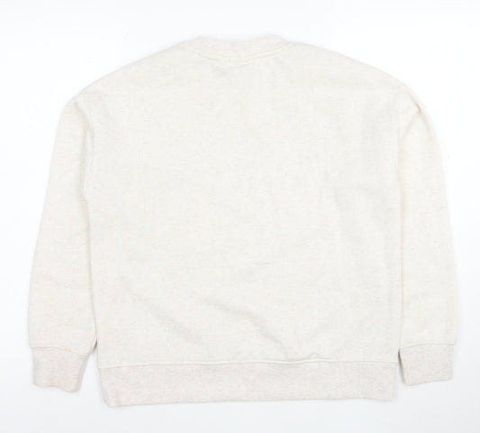 Disney Women Beige XS Winnie the Pooh Crew Neck Sweatshirt