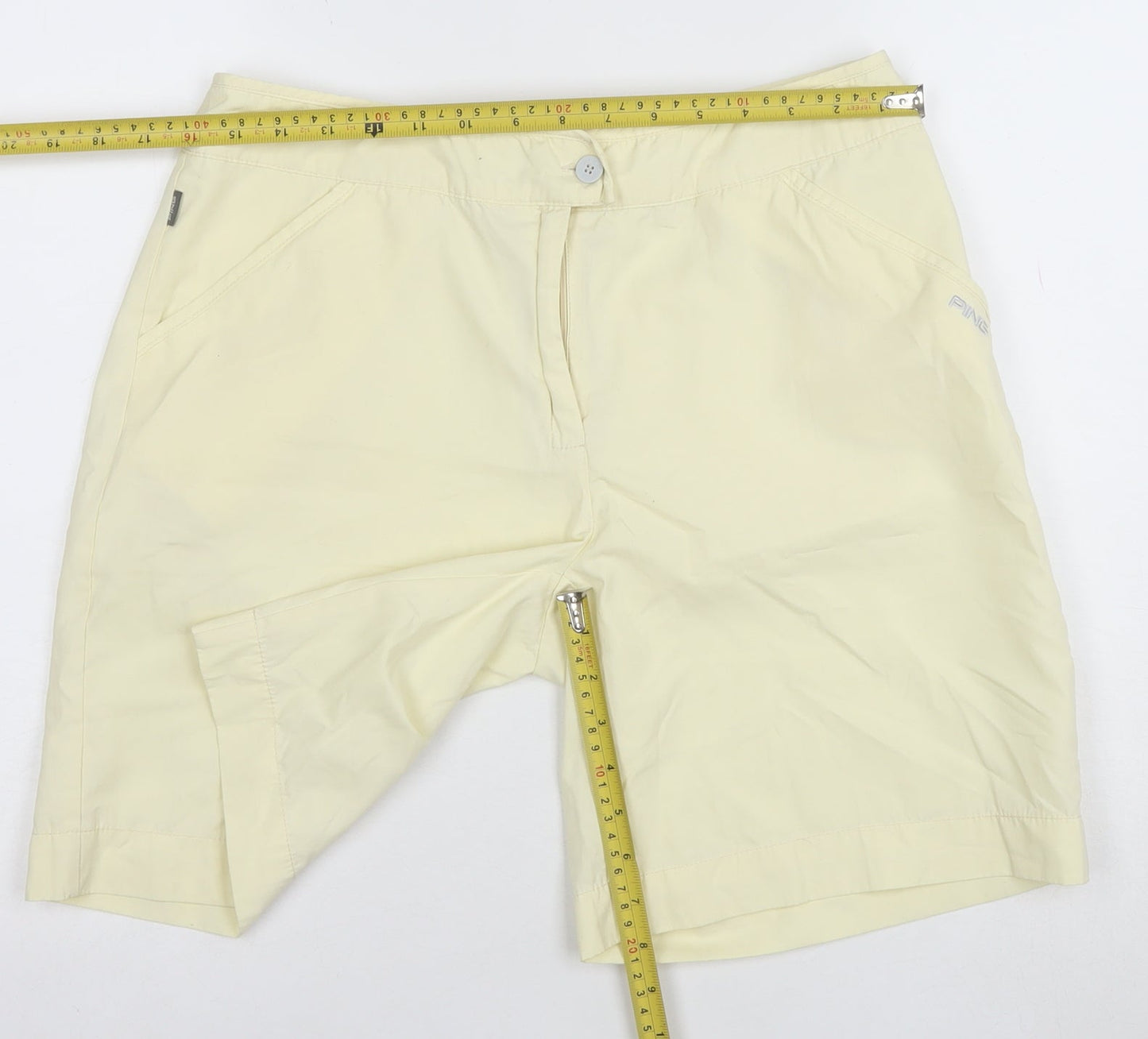 PING Collection Womens Beige Size 14 Chino Golf Shorts