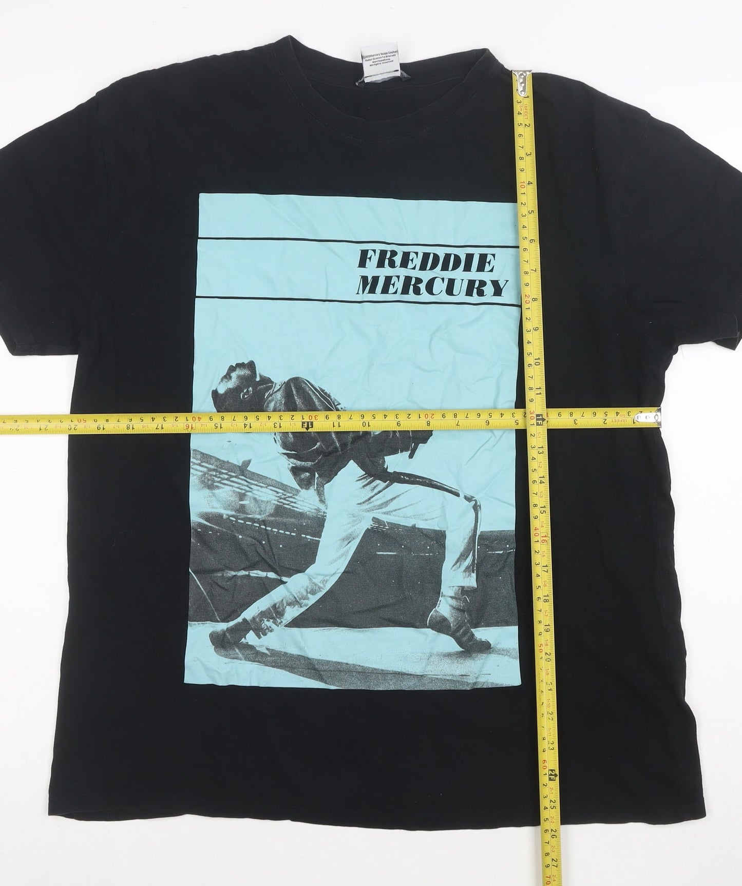 Zara Men Black Freddie Mercury Band Graphic T-Shirt Size M