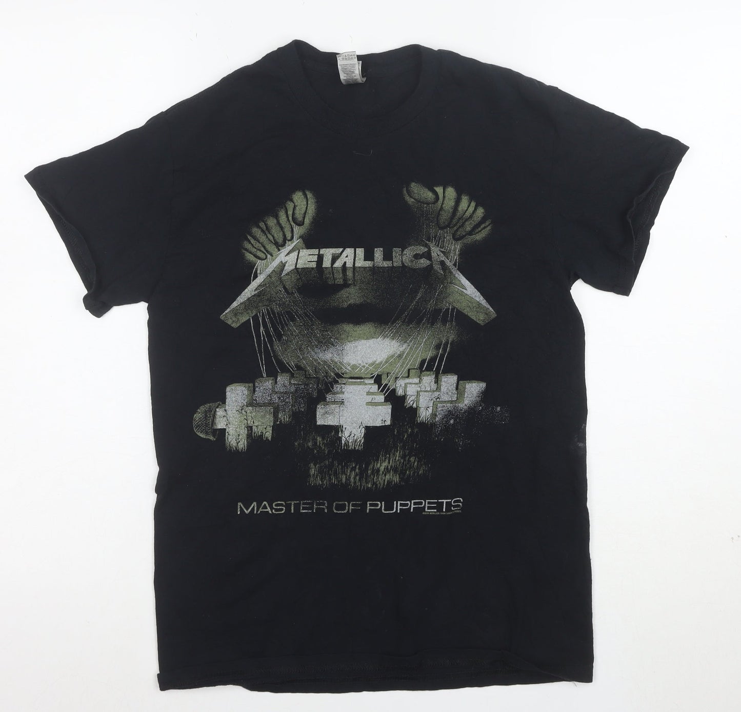 Gildan Men's Black Metallica Master of Puppets Band T-Shirt Size S