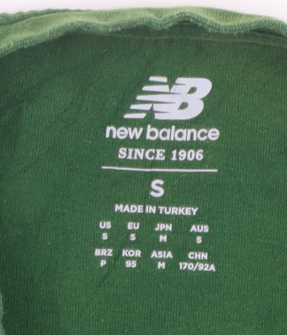 New Balance Men's Green Crew Neck Short Sleeve T-Shirt Size S
