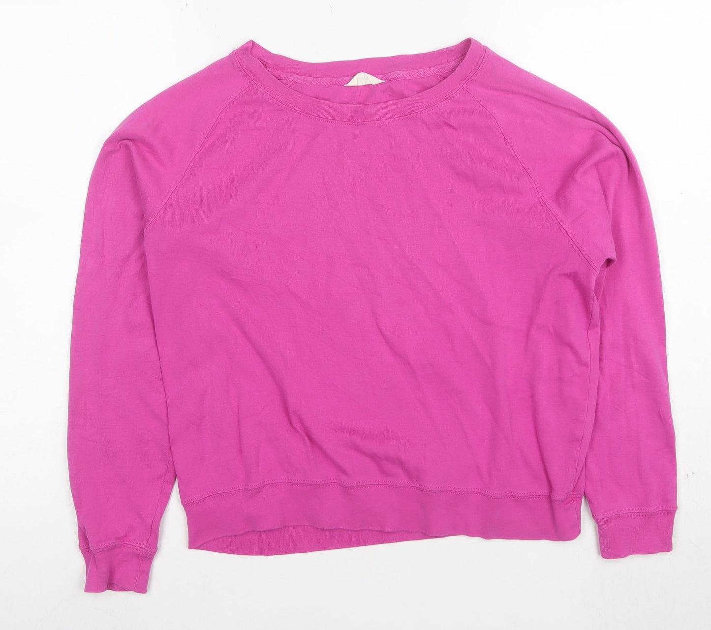Hush Women Pink Cotton Pullover Sweatshirt Size S