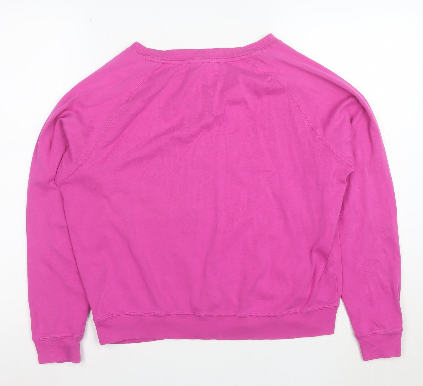 Hush Women Pink Cotton Pullover Sweatshirt Size S